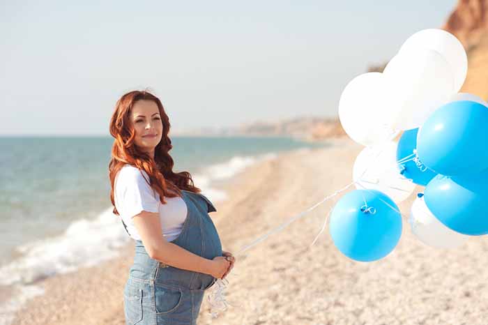 beneficios de ir a la playa embarazada
