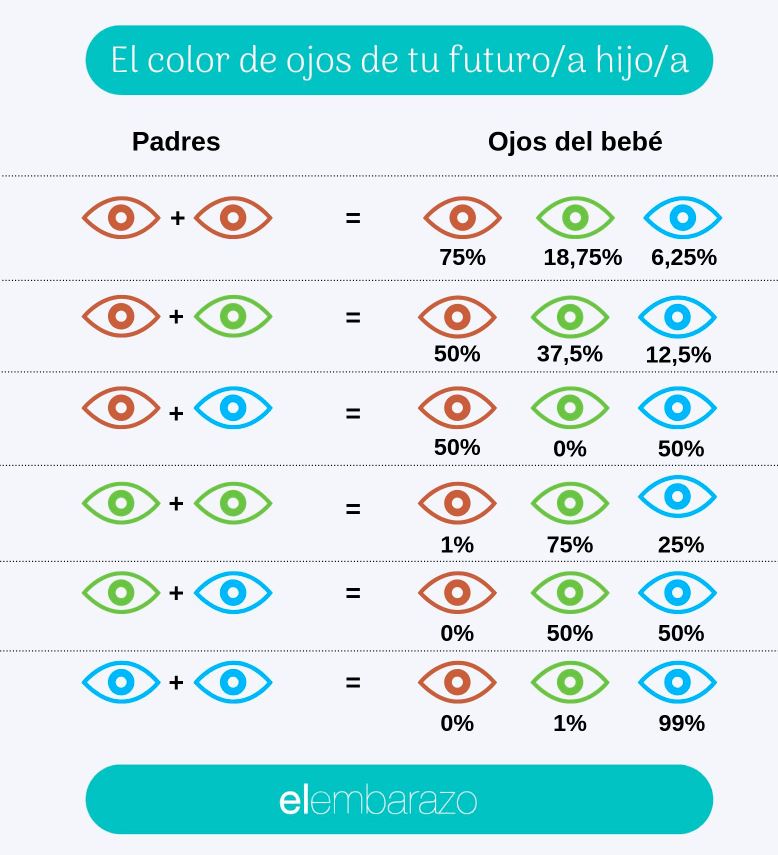 Cómo calcular el color de ojos que tendrá tu futuro bebé